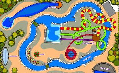 Concept plan: The Surf’N’Slide Park at Coffs Harbour Showground. Concept plan: The Surf’N’Slide Park at Coffs Harbour Showground.